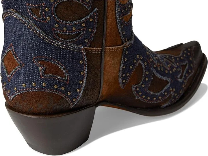 Corral Boots Z5283 Cowboy Women's Boots Brown/Denim : 7.5 B - Medium, Leather - Image 7