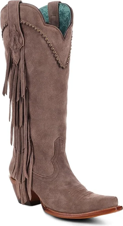 Corral Ladie's Brown Embroidery & Studs & Fringes