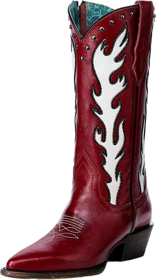 Corral Ladie's Red Embroidery & Studs & Overlay