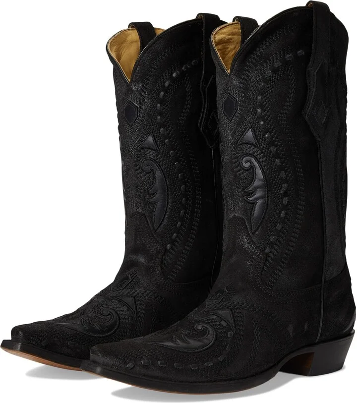 Corral Men's Black Overlay & Embroidery & Woven
