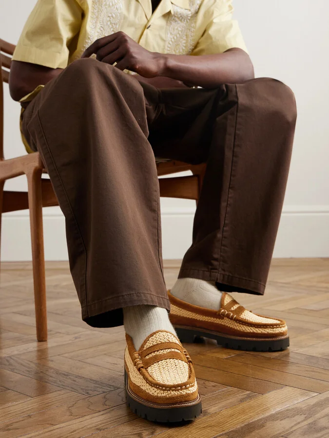 + Corridor Larson Weejuns Raffia and Suede Loafers - Image 2