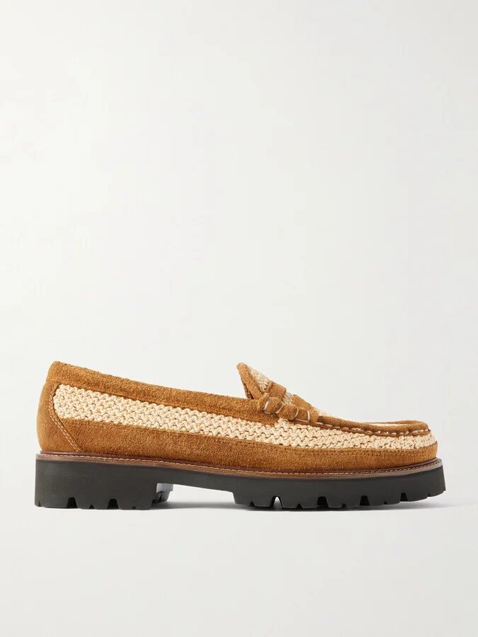 + Corridor Larson Weejuns Raffia and Suede Loafers