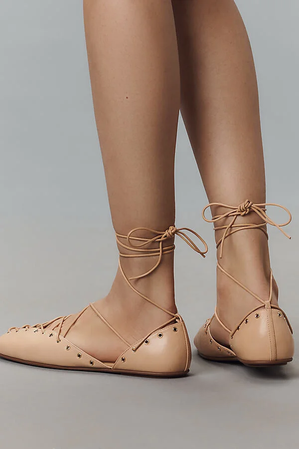 Corset Lace-Up Flats - Image 3