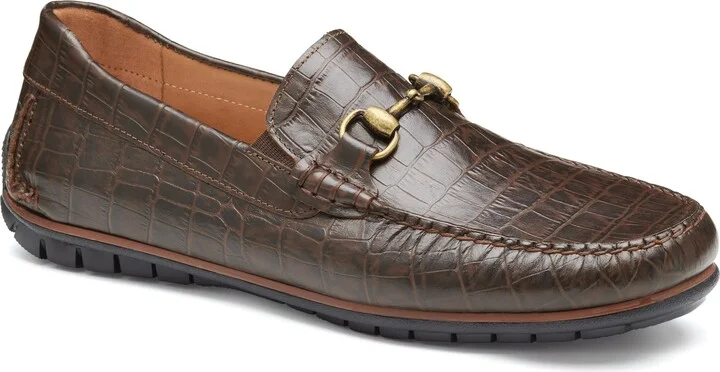 Dark Brown Croc Embossed
