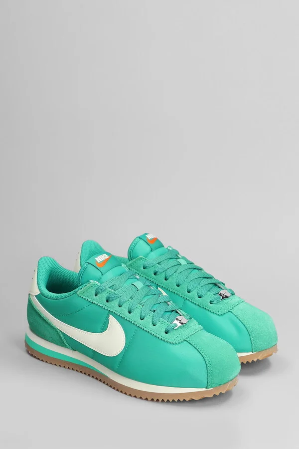 Cortez Sneakers In Green Suede And Fabric - Image 2