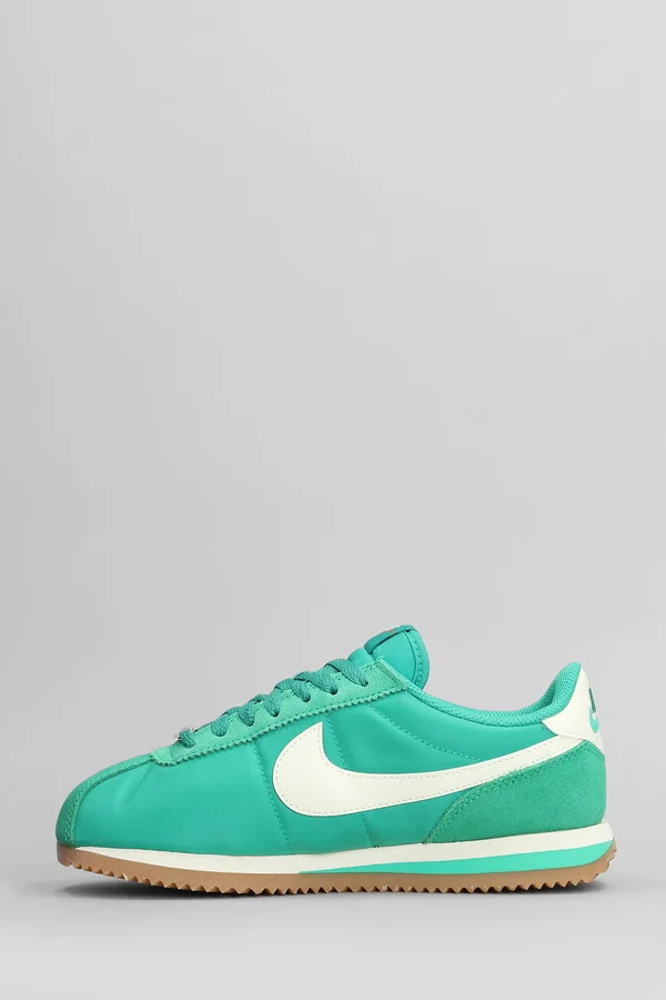 Cortez Sneakers In Green Suede And Fabric - Image 3