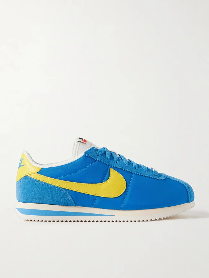 Cortez Suede and Leather-Trimmed Shell Sneakers