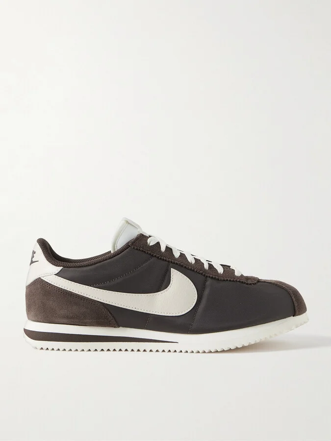 Cortez Suede and Leather-Trimmed Shell Sneakers