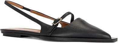 Cortina Black Nappa Flats - Image 2