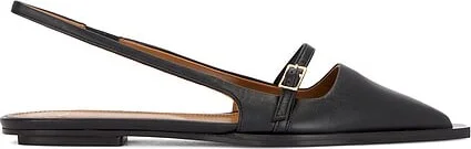 Cortina Black Nappa Flats