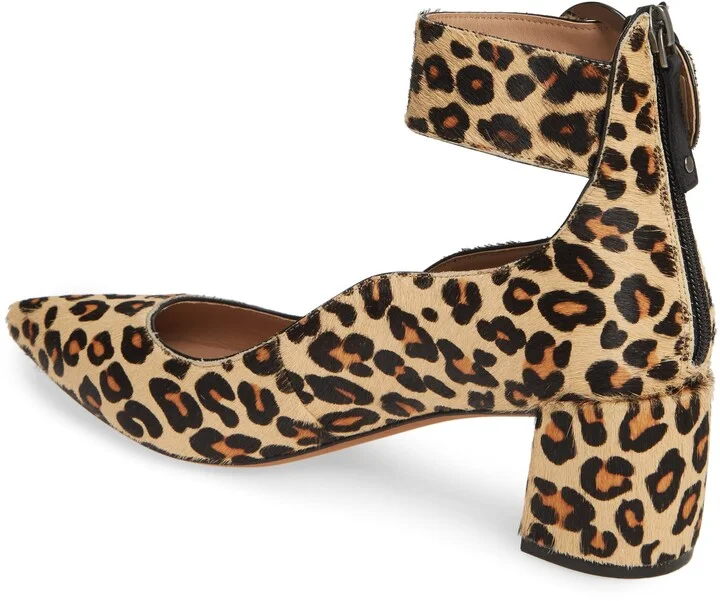 Corwyn Ankle Strap Genuine Calf Hair Pump - Image 2