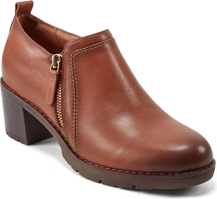 Cosa Womens Zipper Leather Shooties