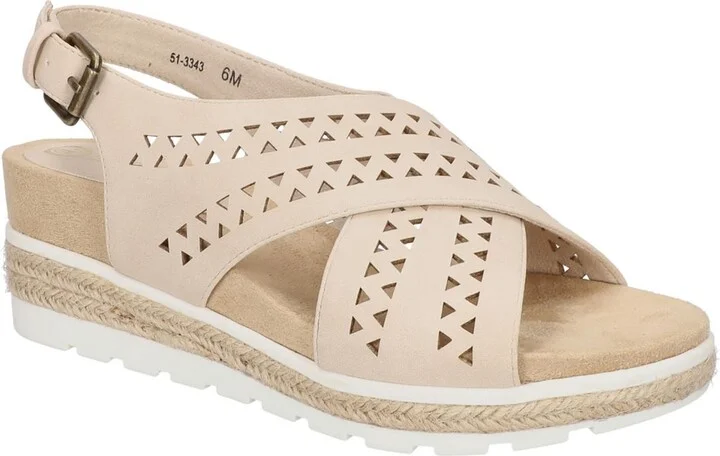 Cosette Womens Faux Suede Criss-Cross Slingback Sandals
