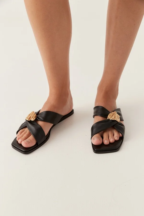 Cosima Scrunch Slide In Colour Black Size 35 - Image 2