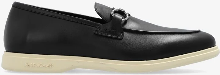Cosimo Gancini Plaque Leather Loafers