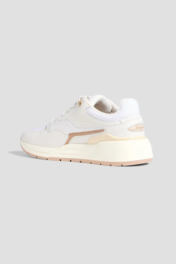 Cosma mesh, smooth and pebbled-leather sneakers - Image 3