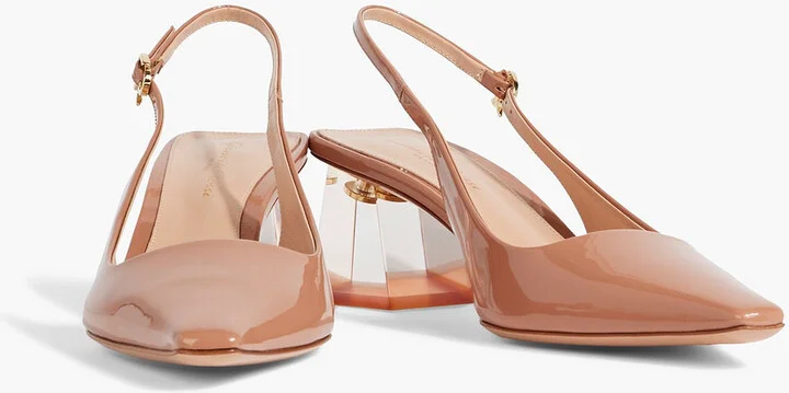 Cosmic 55 patent-leather slingback pumps - Image 2