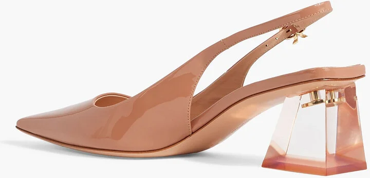 Cosmic 55 patent-leather slingback pumps - Image 3
