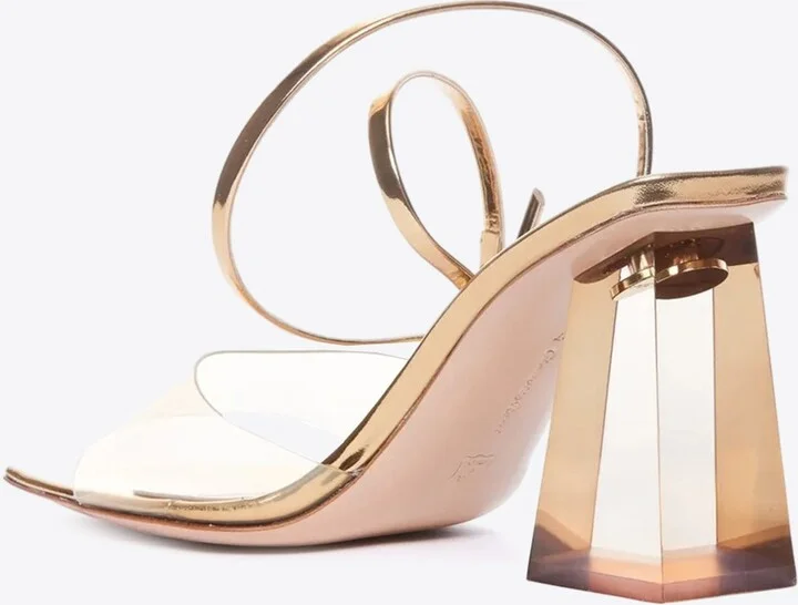 Cosmic 85 Metallic-Leather Sandals - Image 2