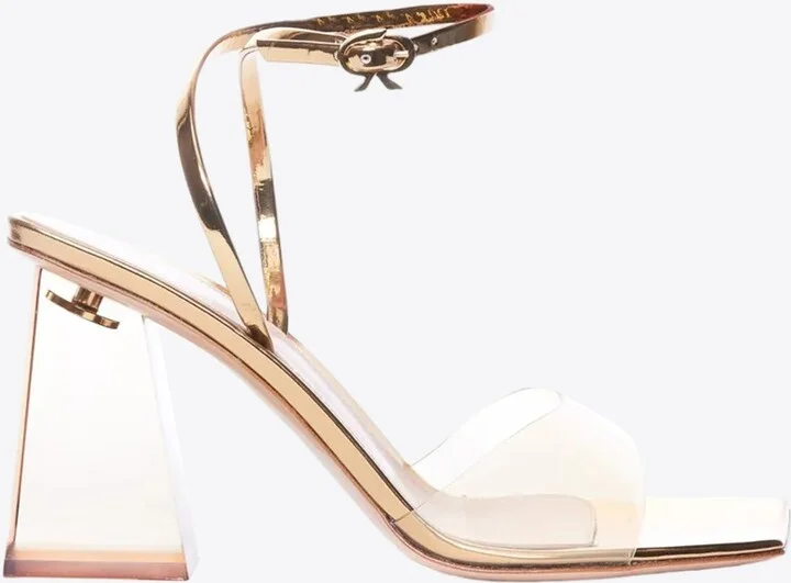 Cosmic 85 Metallic-Leather Sandals