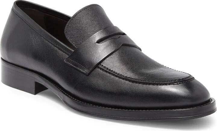 Cosmo Saffiano Leather Penny Loafer