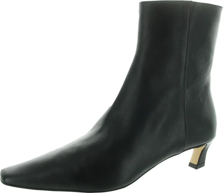 Cosmo Womens Zipper Leather Ankle Boots