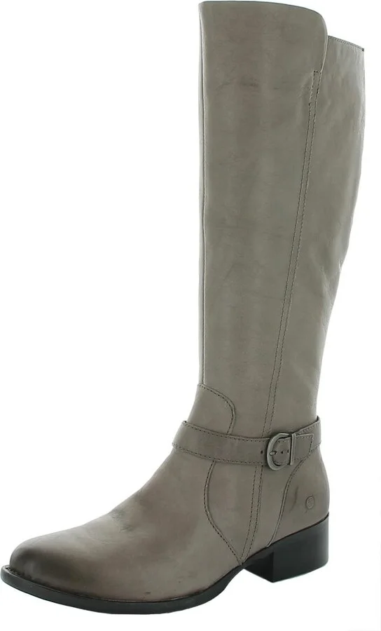Cosna Womens Leather Block Heel Riding Boots