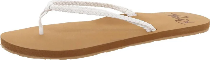Costas Womens Flat Round Toe Flip-Flops