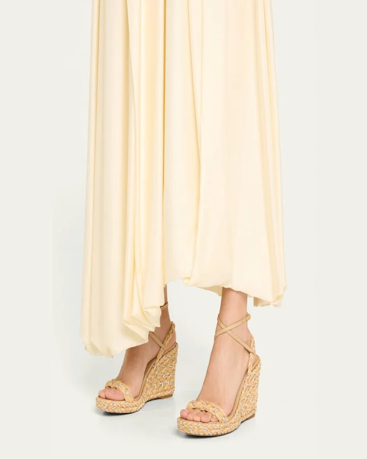 Costiera Braided Crystal Wedge Sandals - Image 3