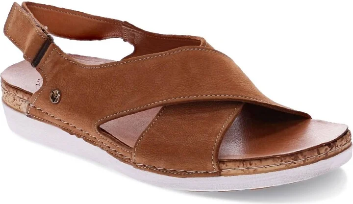 Cottesloe Back Strap Sandal In Caramel
