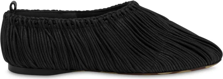 Cotton-Blend Ballerina Shoes