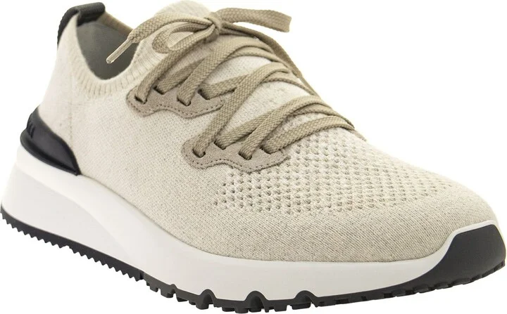 Cotton Chiné Knit Runners Sneakers - Image 2