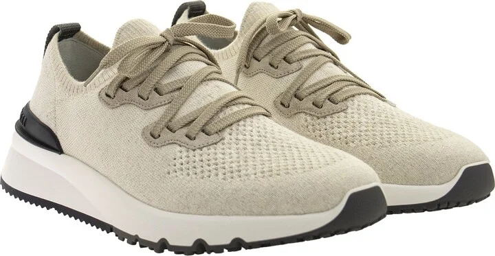 Cotton Chiné Knit Runners Sneakers - Image 4