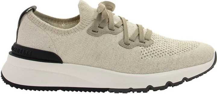 Cotton Chiné Knit Runners Sneakers