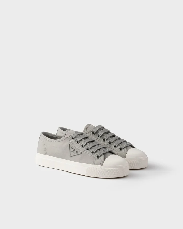 Cotton gabardine sneakers