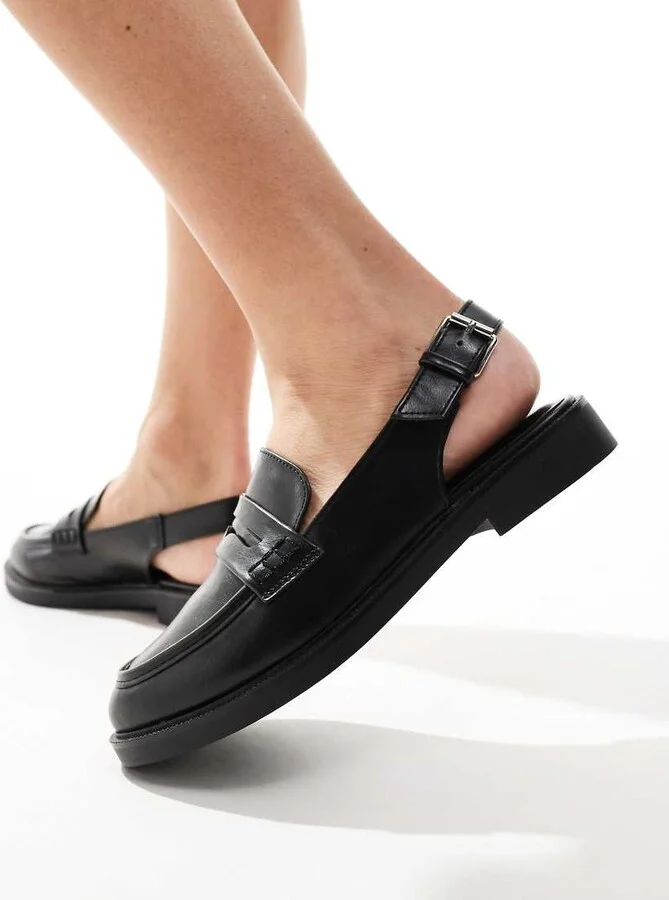 Cotton On Ciara classic slingback loafer in Black - Image 2