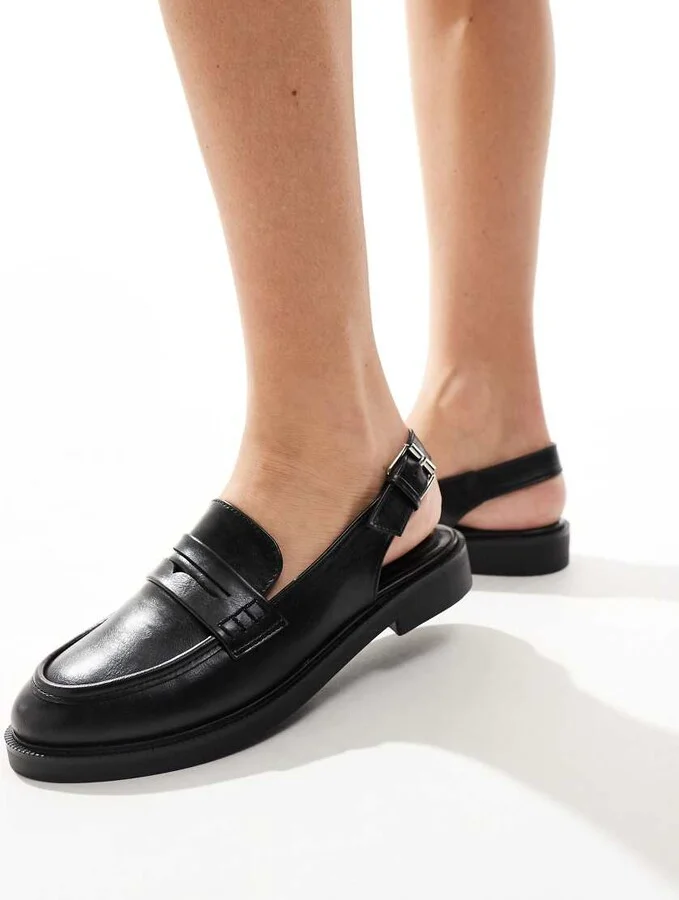 Cotton On Ciara classic slingback loafer in Black