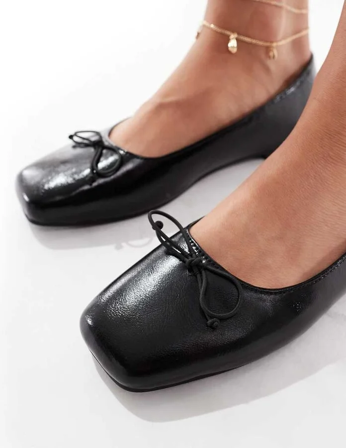 Cotton On Milley ballet flats in black glossy - Image 2