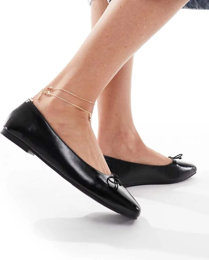 Cotton On Milley ballet flats in black glossy - Image 3