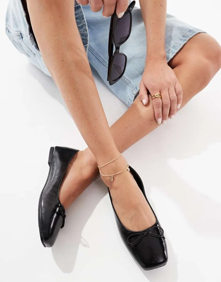 Cotton On Milley ballet flats in black glossy - Image 4