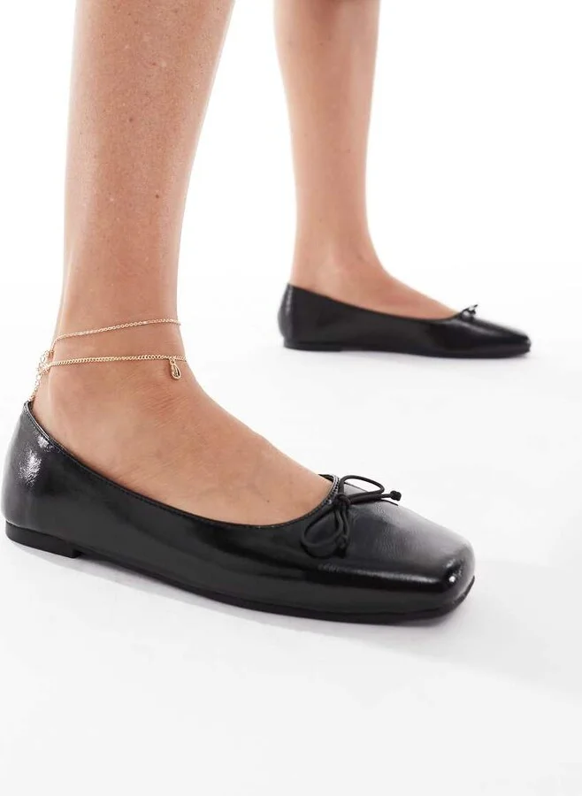 Cotton On Milley ballet flats in black glossy