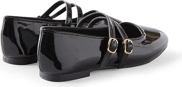 Cotton On Olivia Ballet Flat - Black patent/square toe - Image 3