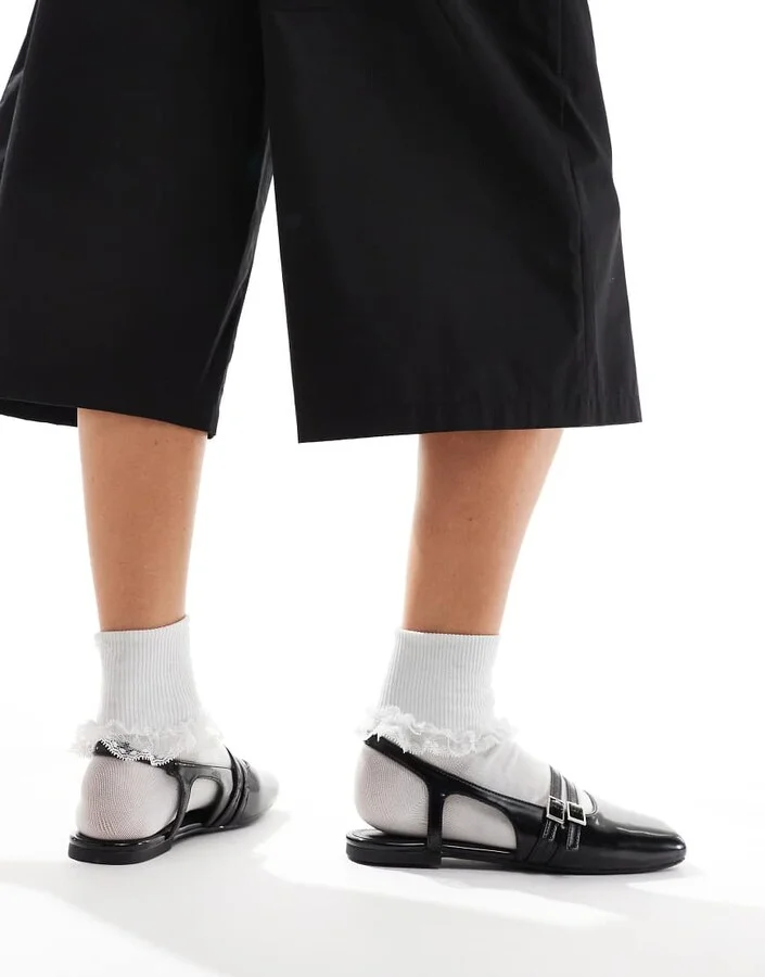 Cotton On Ziggy slingback ballet flats in black - Image 2