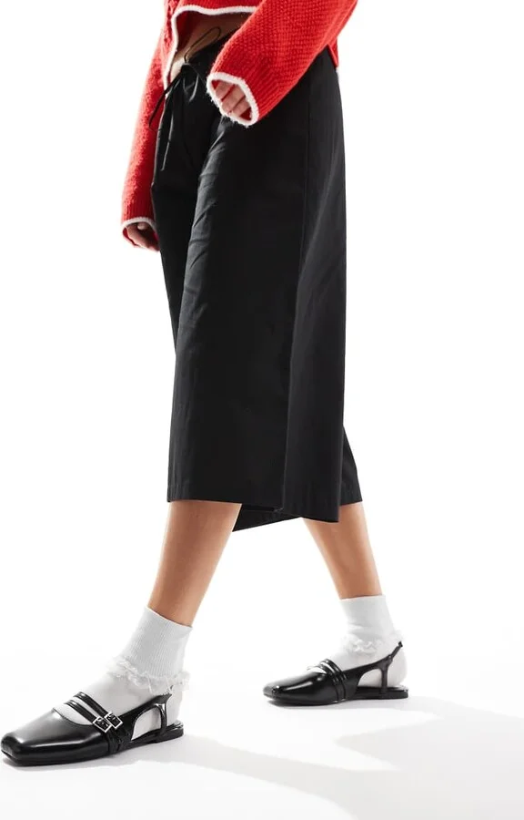 Cotton On Ziggy slingback ballet flats in black - Image 3