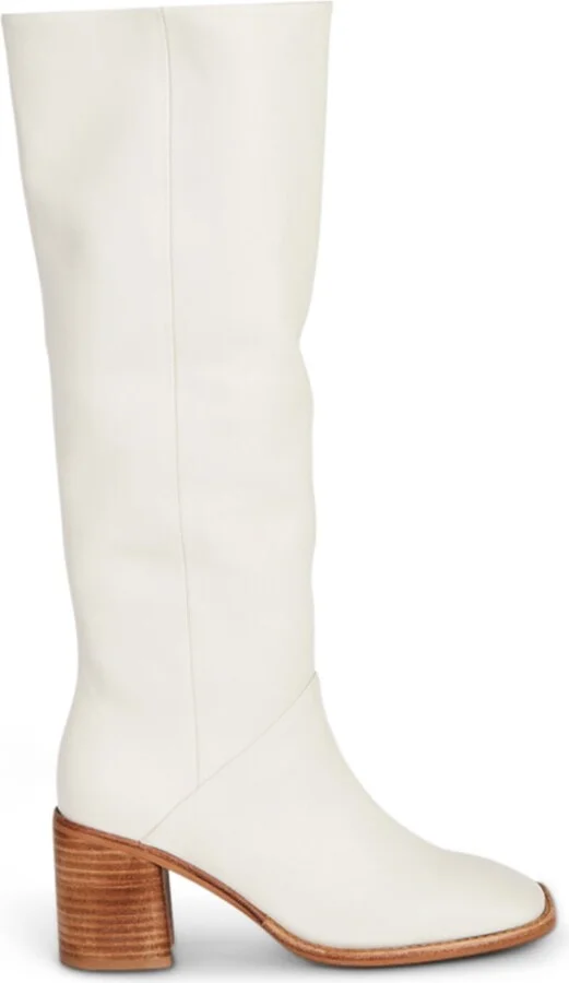 Coucou Tall Heeled Boot-White - Image 3