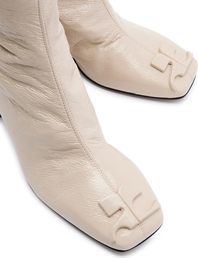 Courrèges 75 Crinkled Vinyl Knee-high Boots - Image 3
