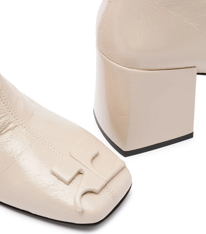 Courrèges 75 Crinkled Vinyl Knee-high Boots - Image 4