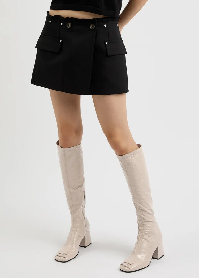 Courrèges 75 Crinkled Vinyl Knee-high Boots - Image 5