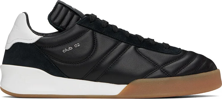 Courrèges Black Club02 Leather Sneakers