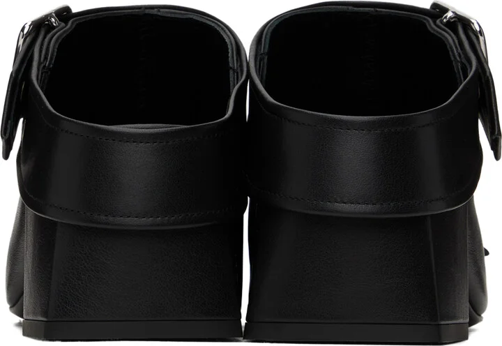 Courrèges Black Gogo Leather Mules - Image 2